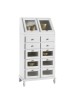 MOBILI 2G - Soggiorno completo classico legno shabby chic bianco opaco vista frontale