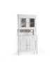 MOBILI 2G - Soggiorno completo classico legno shabby chic bianco opaco vista frontale