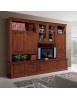 MOBILI 2G - Parete attrezzata classica in legno noce bassano 243x50x227 vista frontale