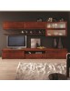 MOBILI 2G - Parete attrezzata porta tv classica legno bassano L.315 P.36/60 H.220 VISTA FRONTALE