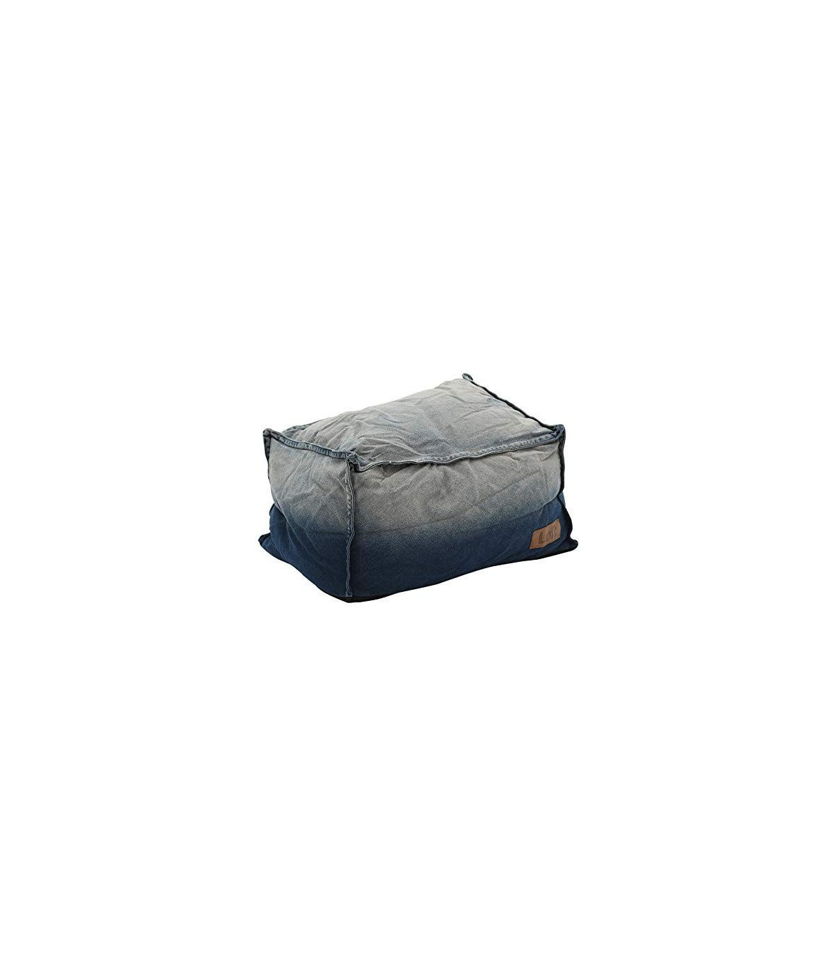 01 POUF IN TESSUTO DENIM SLAVATO MISURE L.53 H.28 P.38