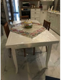 Tavolo rettangolare allungabile legno bianco 180X90 (738)