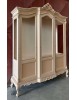 MOBILI 2G - Vetrina 3 ante classica barocco Legno grezzo 173x53x221 VISTA FRONTALE