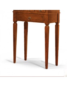 MOBILI 2G - Porta gioie classico legno 4 cassetti tinta noce 58x36x90 VISTA FRONTALE