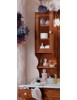 MOBILI 2G -  Pensile da bagno classico legno massello tinta noce 33x20x106 vista frontale
