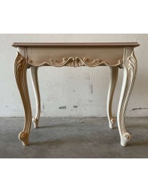 MOBILI 2G - Consolle classica barocco Legno grezzo 90x42x80 vista frontale