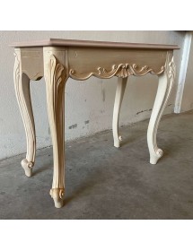 MOBILI 2G - Consolle classica barocco Legno grezzo 90x42x80 vista frontale