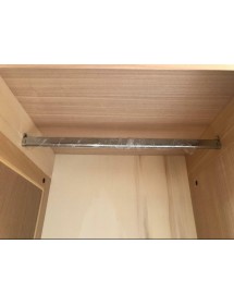 MOBILI 2G - Armadio 3 porte classico barocco Legno grezzo 193x73x230 vista frontale