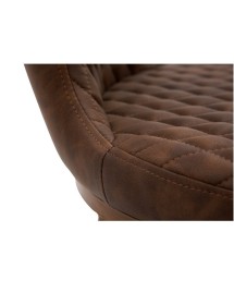 MOBILI 2G - Set 4 Sedie Moderne Ecopelle colore cuoio Rombi 46X84X56 vista seduta