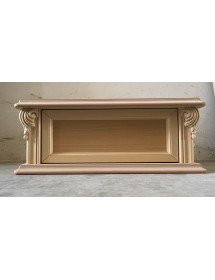 MOBILI 2G - Comodino sospeso 1 cassetto classica barocco Legno grezzo 55x34x21 vista frontale