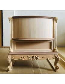 MOBILI 2G - Mobile da bagno classico barocco Legno grezzo 100x60x87 vista frontale