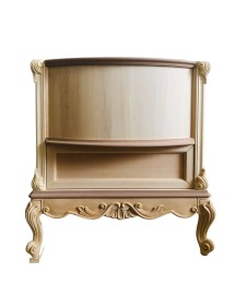 MOBILI 2G - Mobile da bagno classico barocco Legno grezzo 100x60x87 vista frontale