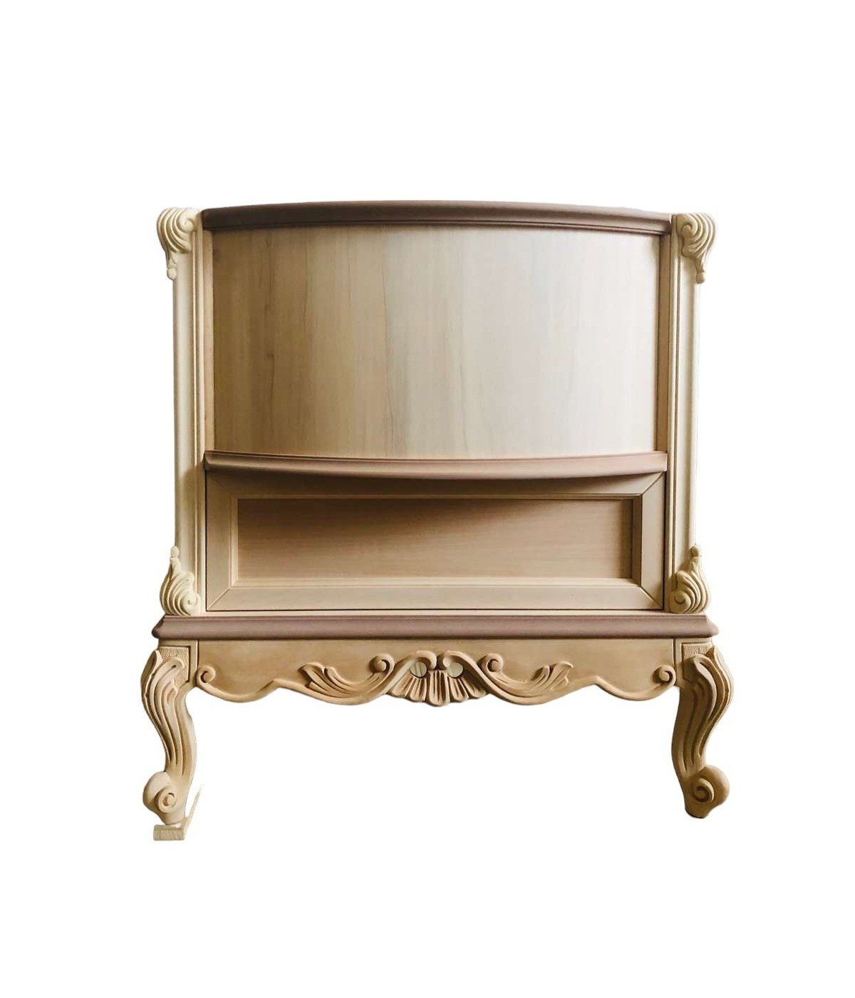 MOBILI 2G - Mobile da bagno classico barocco Legno grezzo 100x60x87 vista frontale