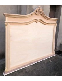MOBILI 2G - Specchio classico barocco Legno grezzo 165x9x130 vista frontale