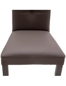 MOBILI 2G - SET 2 Sedie in ecopelle tortora con bottoni