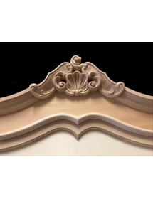 MOBILI 2G - Specchio da terra classico barocco Legno grezzo 151x9x230 vista frontale