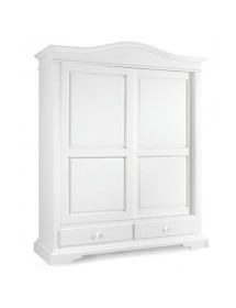 MOBILI 2G - Camera da letto matrimoniale completa shabby chic bianco vista frontale