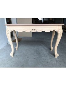 MOBILI 2G - Consolle classica barocco Legno grezzo 121x42x80 vista frontale