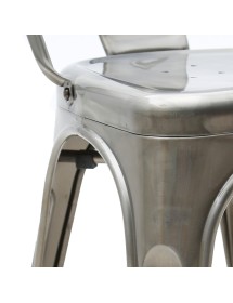 MOBILI 2G - Set 6 sedie moderne metallo colore specchiato 45x50x85 vista gamba