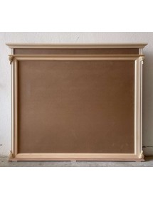 MOBILI 2G - Porta tv con pannello classico barocco Legno grezzo 174x60x189 vista frontale