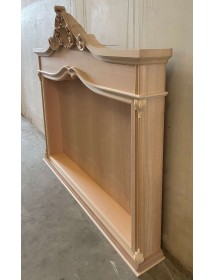 MOBILI 2G - Boiserie classica barocco Legno grezzo 169x22x148 vista frontale