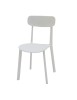 MOBILI 2G - SET 4 sedie in polipropilene bianco misure l.42 h.70 p.50 HS.46 VISTA FRONTALE