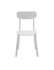 MOBILI 2G - SET 4 sedie in polipropilene bianco misure l.42 h.70 p.50 HS.46 VISTA FRONTALE