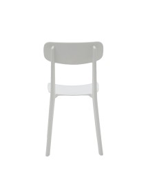MOBILI 2G - SET 4 sedie in polipropilene bianco misure l.42 h.70 p.50 HS.46 VISTA SCHIENALE