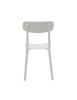 MOBILI 2G - SET 4 sedie in polipropilene bianco misure l.42 h.70 p.50 HS.46 VISTA SCHIENALE