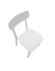 MOBILI 2G - SET 4 sedie in polipropilene bianco misure l.42 h.70 p.50 HS.46 VISTA SEDUTA