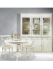 MOBILI 2G - Soggiorno classico legno shabby chic bianco opaco vista frontale