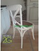 MOBILI 2G - Soggiorno classico legno shabby chic bianco opaco vista frontale