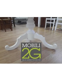 MOBILI 2G - Soggiorno classico legno shabby chic bianco opaco vista frontale