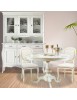 MOBILI 2G - Soggiorno classico legno shabby chic bianco opaco vista frontale