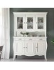 MOBILI 2G - Soggiorno classico legno shabby chic bianco opaco vista frontale