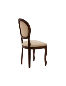 Sedia classica legno tinta noce imbottita ecopelle 50x47x100