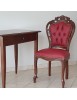 MOBILI 2G - Sedia classica legno capitoneè imbottita ecopelle rossa 56x50x110 VISTA FRONTALE