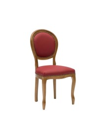 Sedia classica legno imbottita ecopelle 50x47x100