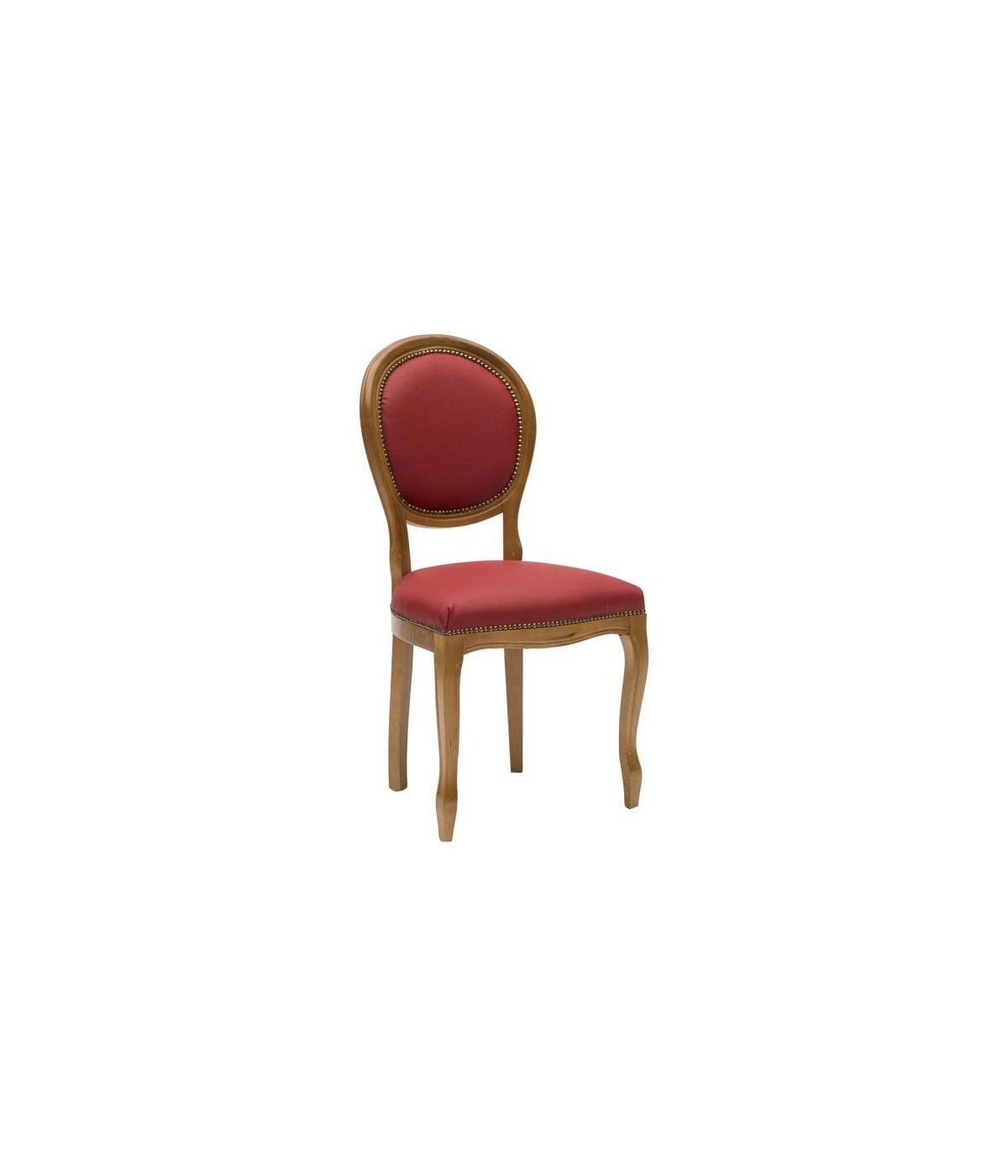 Sedia classica legno imbottita ecopelle 50x47x100