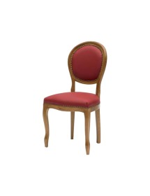 Sedia classica legno imbottita ecopelle 50x47x100