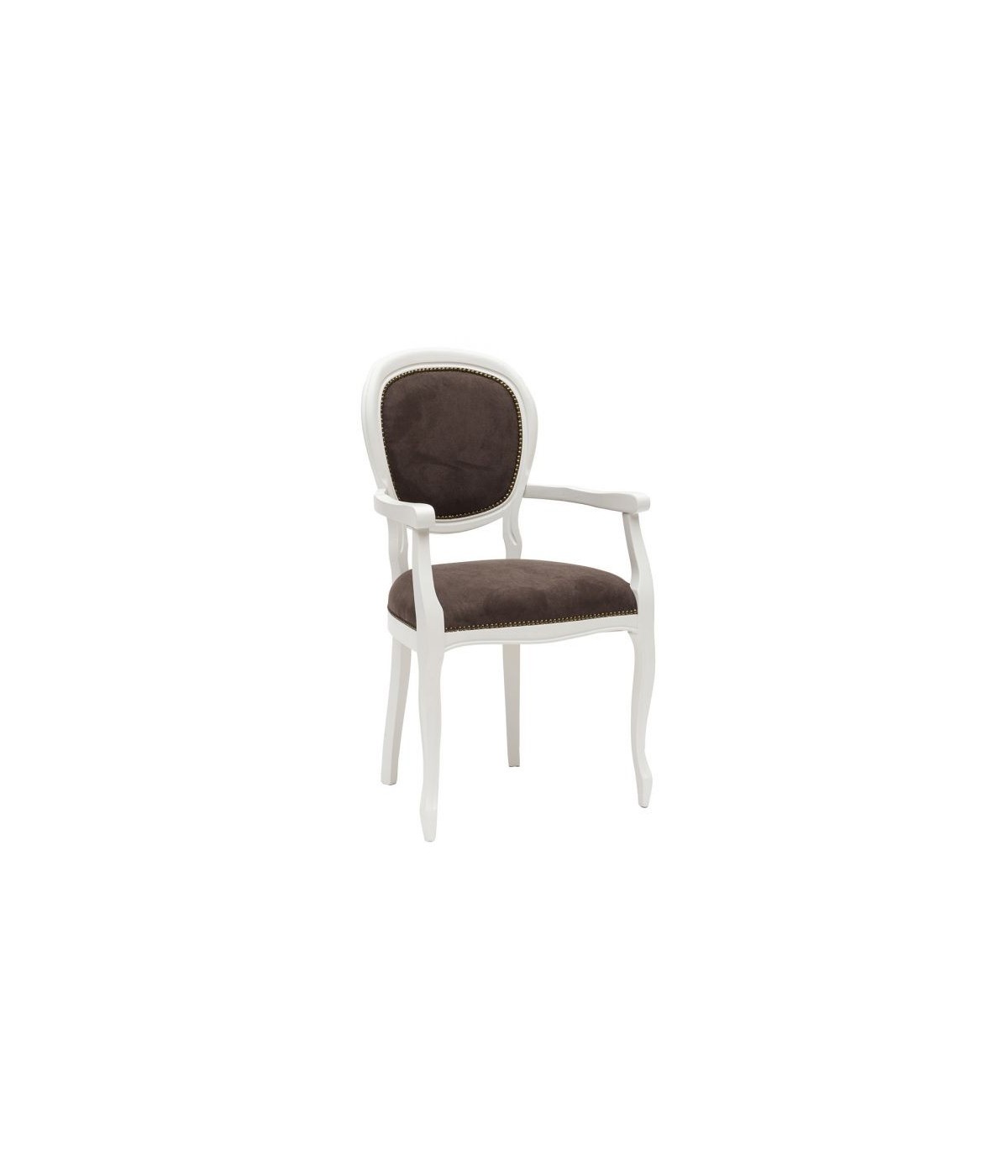 MOBILI 2G - Capotavola shabby legno imbottito microfibra marrone 50x47x100 vista frontale