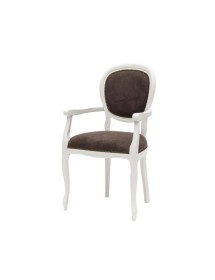 MOBILI 2G - Capotavola shabby legno imbottito microfibra marrone 50x47x100 vista frontale