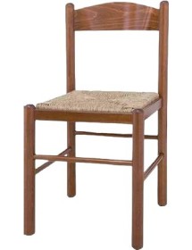 MOBILI 2G - Set 2 sedie arte povera legno bassano seduta paglia 43x43x83 VISTA FRONTALE