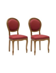 Sedia classica legno imbottita ecopelle 50x47x100