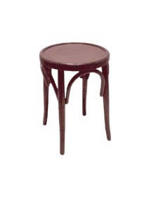 MOBILI 2G - Sgabello bistrot legno tinta noce seduta legno 36x36x45 VISTA FRONTALE