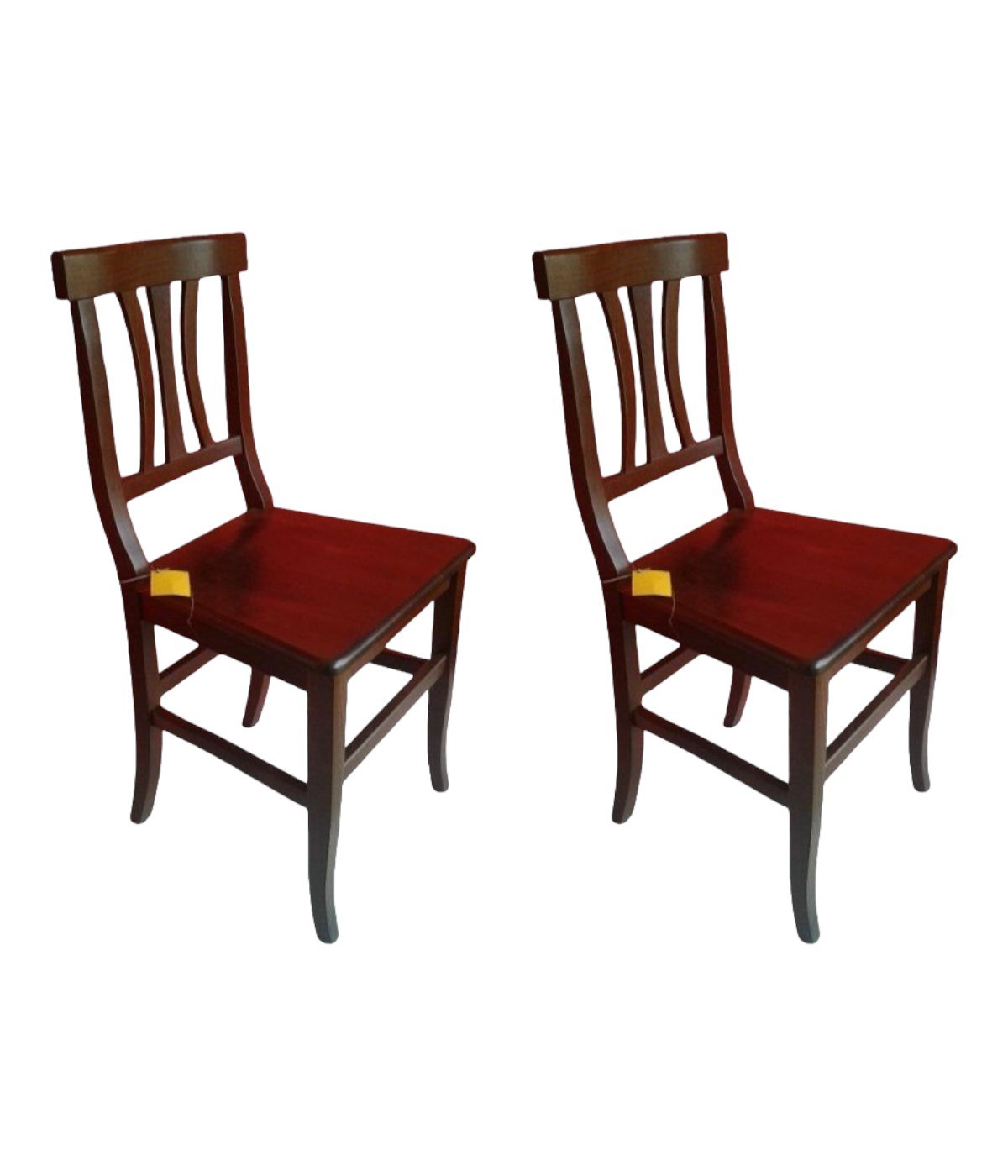 MOBILI 2G - SET 2 Sedia cucina seduta legno stile classico arte povera struttura in massello vista frontale