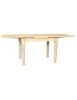 MOBILI 2G - Tavolo rettangolare allungabile Legno grezzo 100x70 120x80 140x80 160x85 vista frontale