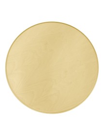 MOBILI 2G - Tavolino rotondo fisso Legno intagliato grezzo 50x50x60 vista frontale