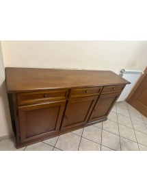 Credenza noce chiaro 3 ante e 3 cassetti 156 cm