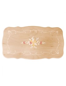 MOBILI 2G - Tavolino rettangolare Legno massello intagliato grezzo 77x43x46 vista frontale